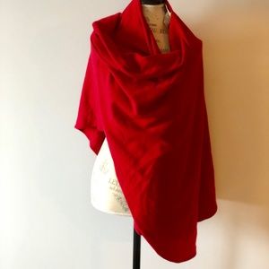 Neiman Marcus cashmere wrap/ cape. Red. Gorgeous!